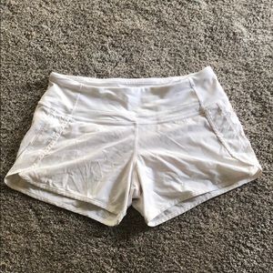 White lulu lemon shorts